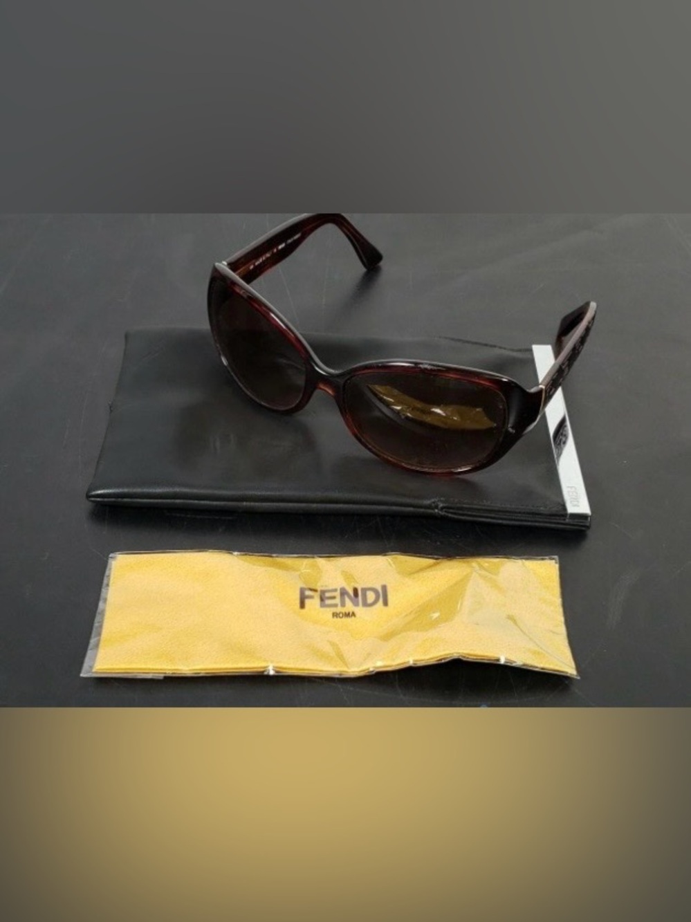 Fendi Women's Tortoiseshell Sunglasses - with Zucca sides and COA